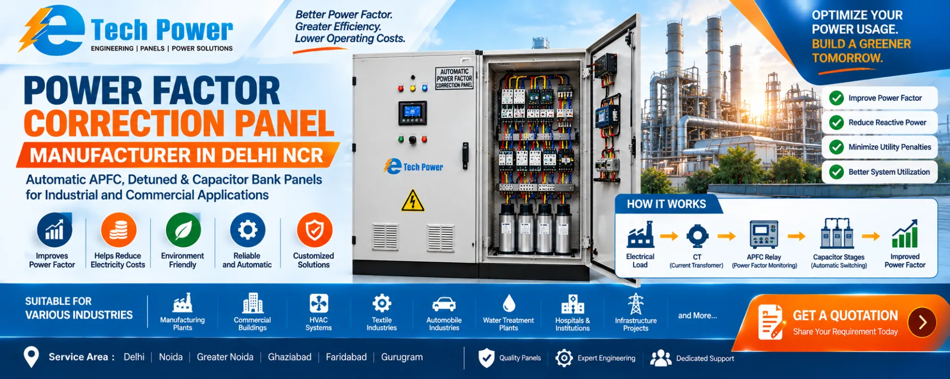 Power Factor Correction Panel Manufacturer in Delhi NCR